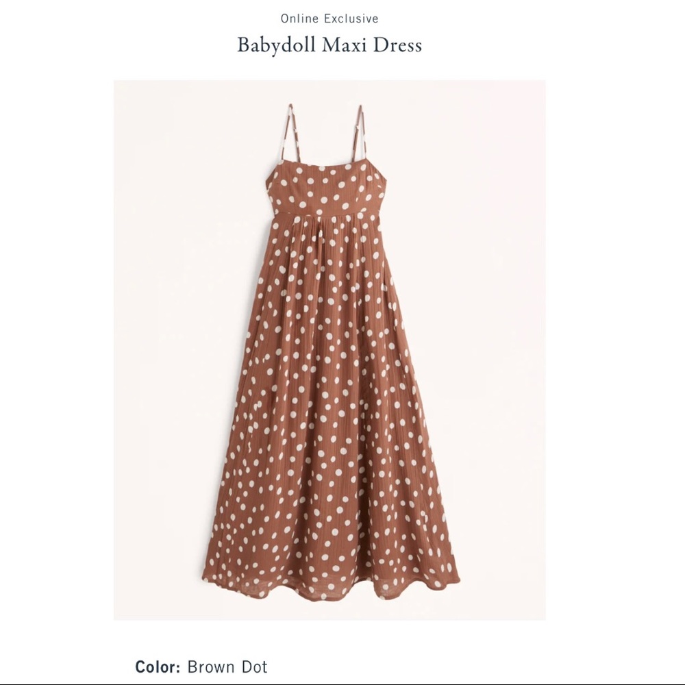 Abercrombie and Fitch polka dot maxi dress